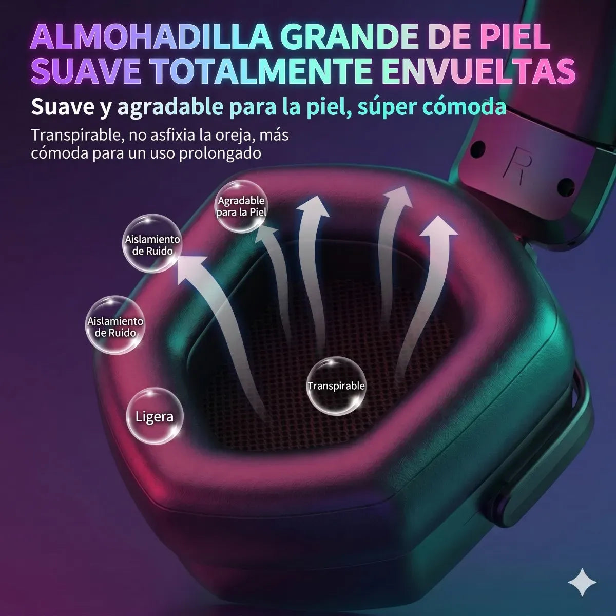 Audífonos Gamer Mimikbd Usb Negro Led, Microfone, Diadema